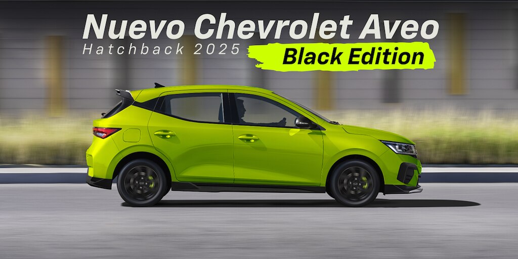 Nuevo sedán Chevrolet Aveo Hatchback 2025 Black Edition
