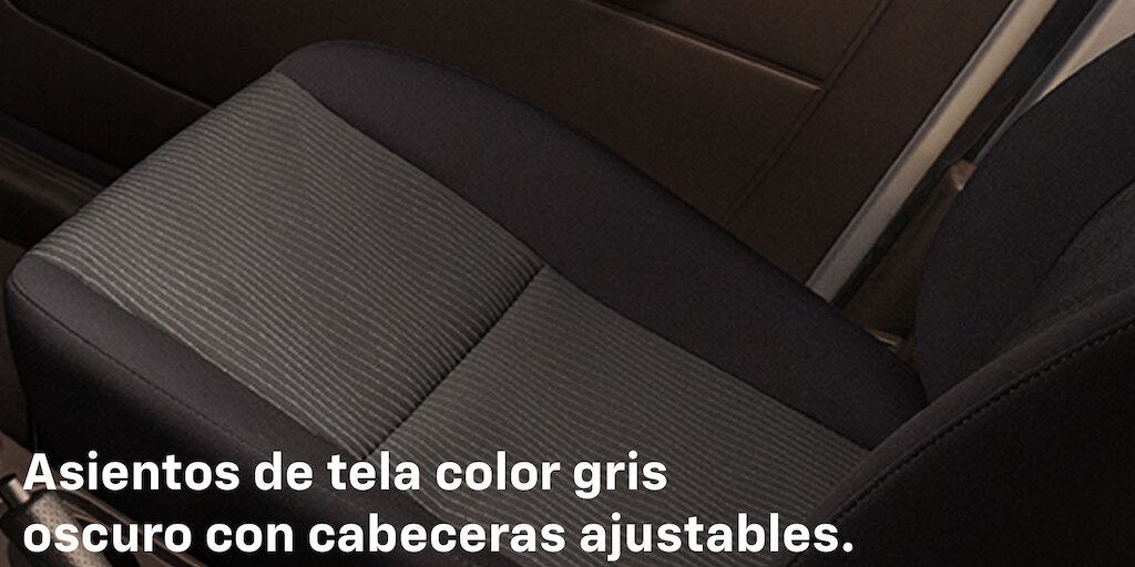  Furgoneta de carga Chevrolet Tornado Van 2025 con asientos de tela color gris oscuro con cabeceras ajustables
